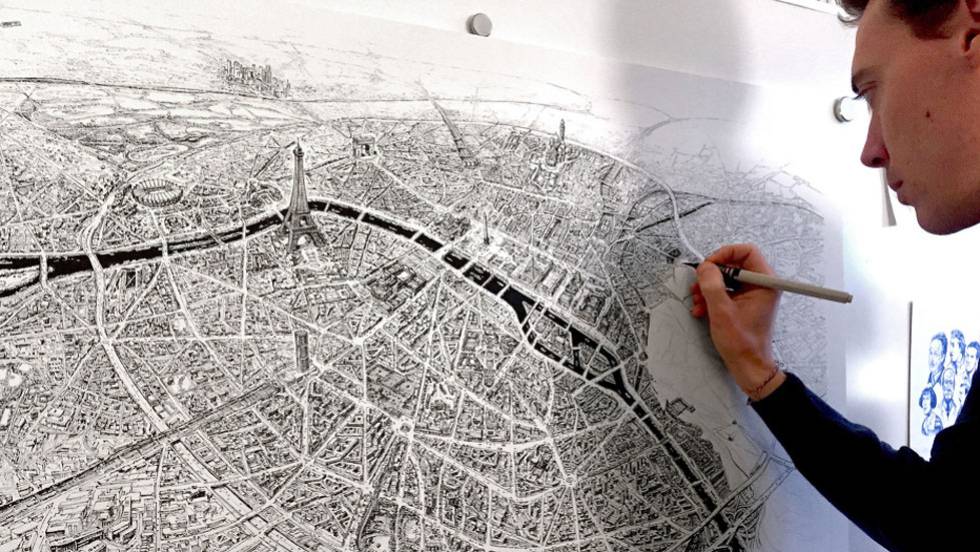 El hombre que dibuja París de memoria | Vídeos | EL PAÍS