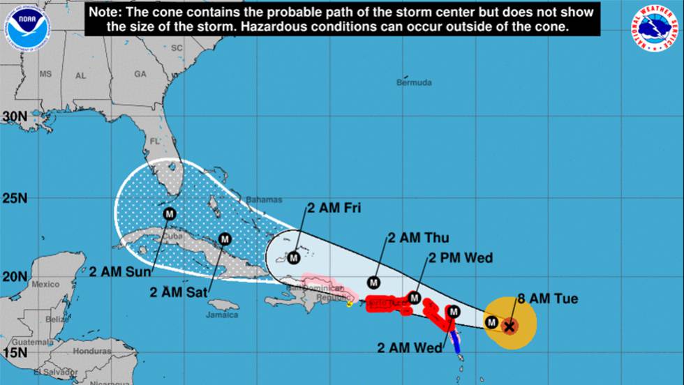 El huracán Irma alcanza la categorí­a 5 y amenaza Florida